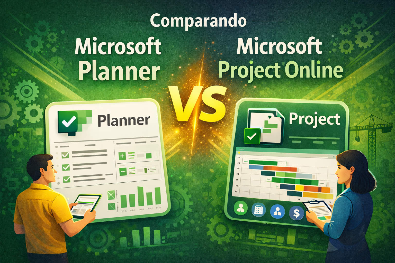 Image illustrating Comparing Microsoft Planner and Microsoft Project Online